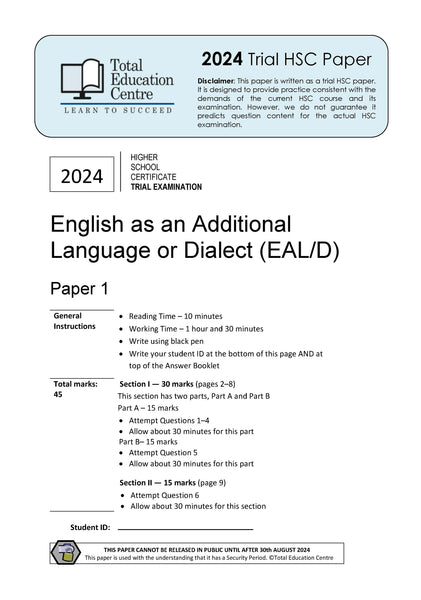 2024 English EAL/D HSC Paper 1