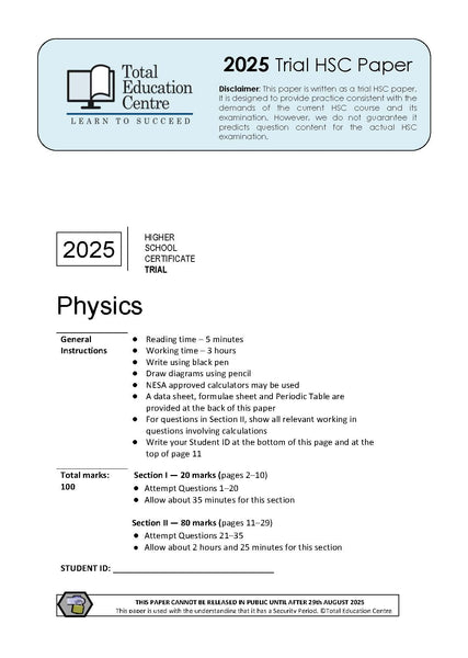 2025 Trial HSC Physics