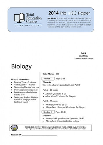 2014 Trial HSC Biology paper