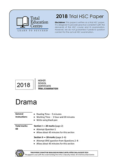2018 Trial HSC Drama