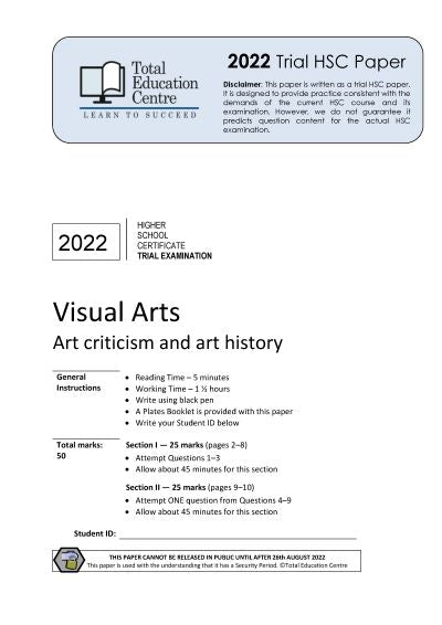 2022 Trial HSC Visual Arts