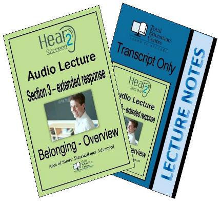 Hear2Succeed English Belonging Section 3 Notes and Audio lecture