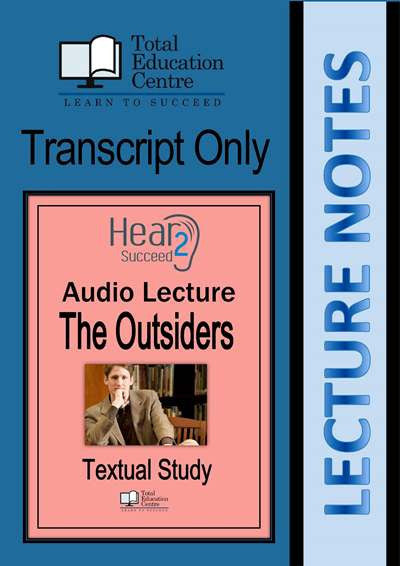 Hear2Succeed English The Outsiders Notes