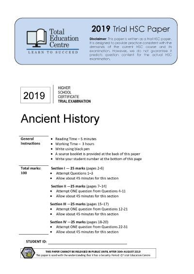 2019 Trial HSC Ancient History