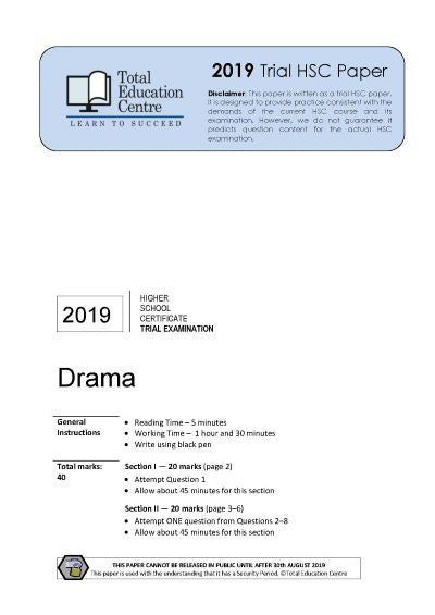 2019 Trial HSC Drama