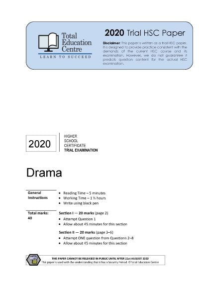 2020 Trial HSC Drama