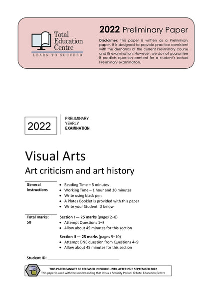 2022 Preliminary (Yr 11) Visual Arts