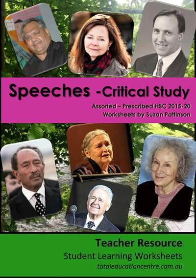 Prescribed Speeches - Critical Study