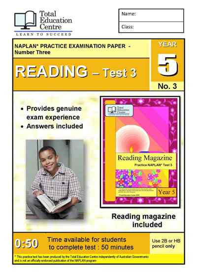 Year 5 NAPLAN Reading Test 3