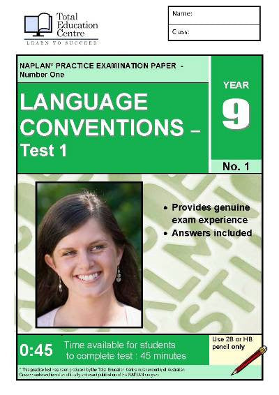 Yr 9 Language Conventions Test 1